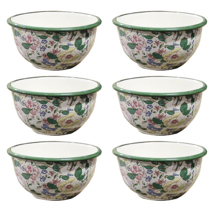 Súprava smaltovaných misiek 15 cm 6 ks DECOR